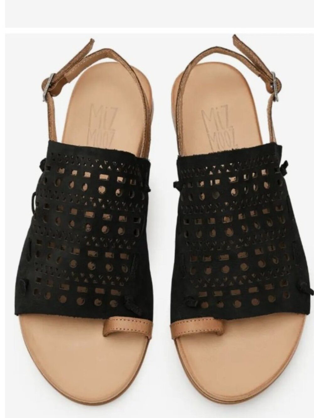 MIZ MOOZ RYZE SANDALS SLINGBACK STRAP BLACK SIZE 37EU / 7 US T-248